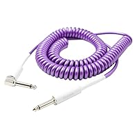 With 2 meters working length, this Rayzm curly instrument cable is good for home practice or small stage performance. It allows for easy and free movement while playing, no tangles or tripping over it. It consists of 30 cm straight sections on both e...