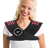 Cordless Red Light Therapy for Neck Shoulder 660nm & 850nm Rechargeable Infrared Light Therapy for Upper Back Neck Shoulders Muscle Joints Relax