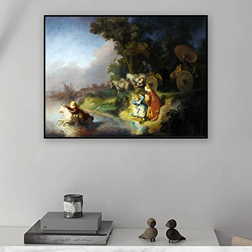 Zzpt Rembrandt Van Rijn Poster Print -The Abduction Of Europa Poster - Cool Canvas Wall Art Modern Artwork For Bedroom Office Decor Unframed (12X16In/30X40Cm) #TOP4
