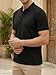 Runcati Herren Poloshirt Kurzarm Sommer Tennis T-Shirt Männer Einfarbig Golf Sport Poloshirts Basic Regular Fit Polohemd Schwarz XL