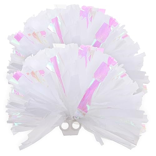 POPETPOP 2pcs Cheerleading Pom Poms Purple Bulk Buy Reusable Sports Props Cheerleader Set