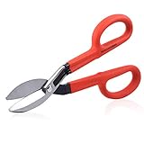  Tijeras de hojalata con diseño recto SPEEDWOX con hoja afilada forjada en caliente y hoja de corte de metal profesional de alta resistencia, naranja