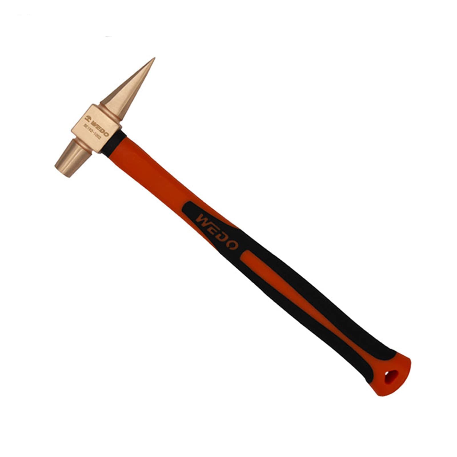 WEDO Martillo de prueba no parpadeante, sin chispas, Martillo de Inercia, mango de fibra de vidrio, no magnético, cobre de berilio, norma DIN, certificado BAM/FM, 280 mm, 250 g