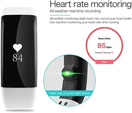 Nored Fitness Tracker Watch Heart Rate Blood Oxygen Monitor Activity Wristband Pedometer Sleep Monitor Smart Bracelet Calories Track Step Track Health Band Waterproof Smart Watch for phones