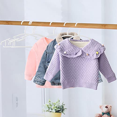 Goodtou Baby Kids Hangers 100 Pack Plastic Bulk White Baby Hangers For Closet Childrens Hangers Small Hangers Toddler Hangers #TOP4