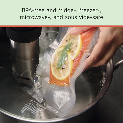 Image of FoodSaver Custom Fit Vacuum Sealer Rolls, Airtight Food Storage and Sous Vide Rolls, BPA-Free, 11in x 16ft Heat-Seal Rolls (Pack of 18)