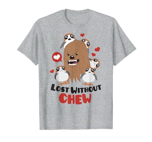 Image of Star Wars Chewbacca Lost Without Chew T-Shirt, Men, Heather Grey, Large