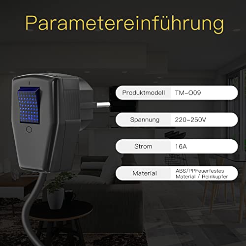 Spina Schuko con interruttore, 3 pezzi, spina