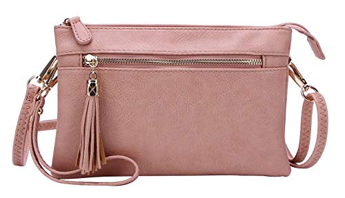 Image of Solene Women's Lightweight Multi Compartment Wristlet Clutch Wallet Crossbody Bag