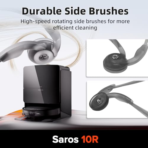 Image of Saros 10R Accessories Kit Replacement Compatible with Roborock Saros 10R /Saros 20 /Qrevo CurvX Robot Vacuum, 2 Pairs Main Brush, 4 Mop Pads, 6 Side Brushes, 4 HEPA Filters,6 Dust Bag, 1 Cleaning Tool