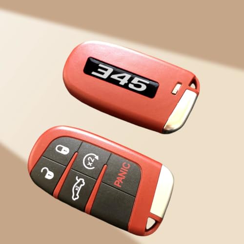 Image of 2PCS Key Fob Badges Compatible with Challenger Charger Durango Vehicle 2015-2024- Set of 2 - Finest Stickers Inlays Emblems for 345 Style, Perfect for Decals [Car Key not Included] (White,345)
