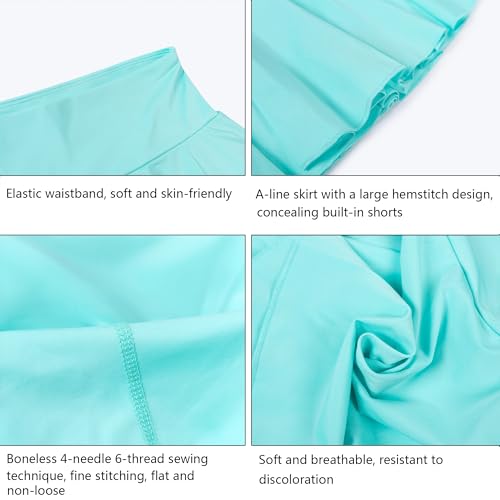 BCHWAY Pleated Tennis Skirt for Women with Shorts 2 Pockets Women's High Waisted Athletic Golf Skorts Skirts for Running Casual Black