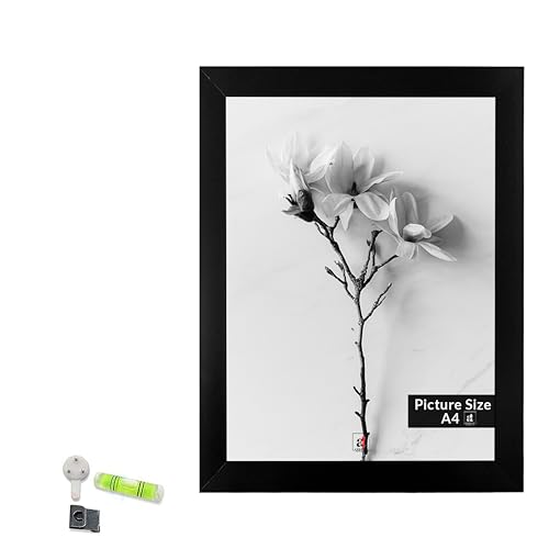 Image of Art Street Hanging Picture Frame for Wall Hanging Photo Frames for Wall Decoration Home Decor Photo Frame for Diwali Decoration Picture Frames A4 Size Black 20x30 cm