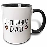 3dRose Chihuahua Dog Dad Mug, 11 oz, Black