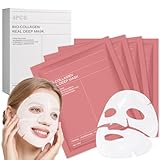 4 Pièces Masque Visage au Collagène, Masque Bio Collagen Hydratant et...