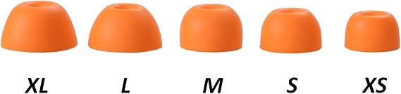Replacement Eartips Silicone Buds Ear Tips Set for Powerbeats pro 2 Wireless Earbuds,10 Pairs (Electric Orange)