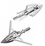 Savage Village 6 Broadheads 100 Grain Fixed Blades&2 Mechanical Blades, 1 Inch Cutting Diameter, Cro