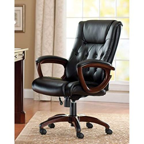 Bonded Leather Executive Office Chair with Lumbar Support