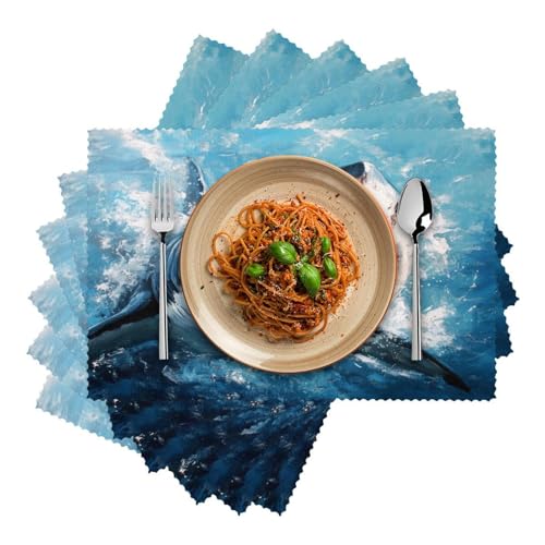 Set de table requin antidérapant pour protéger la table des rayures et plats chauds - 3