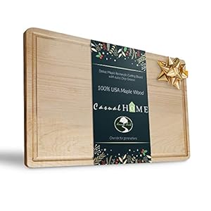 Casual Home Delice Maple Rectangle Juice Drip Groove Cutting Board, Rectangular 15.5×11
