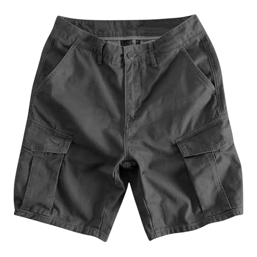Image of Mens Hiking Cargo Shorts Baggy Lightweight Casual Twill Shorts Summer Outdoor Work Breathable Short Multi Pockets