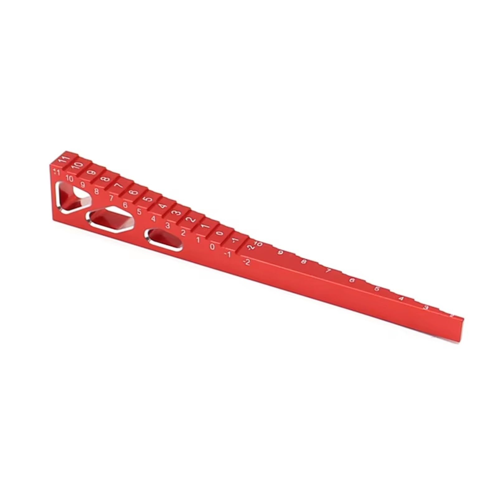 RC Juguetes Repuestos Para 1/10 1/8 1/16 1/14 Regla De Derrape Para Coches De Para Turismo RC Herramientas De Medición De Metal Medidor De Altura De Vehículo 2 En 1 Tope Inferior(Red)