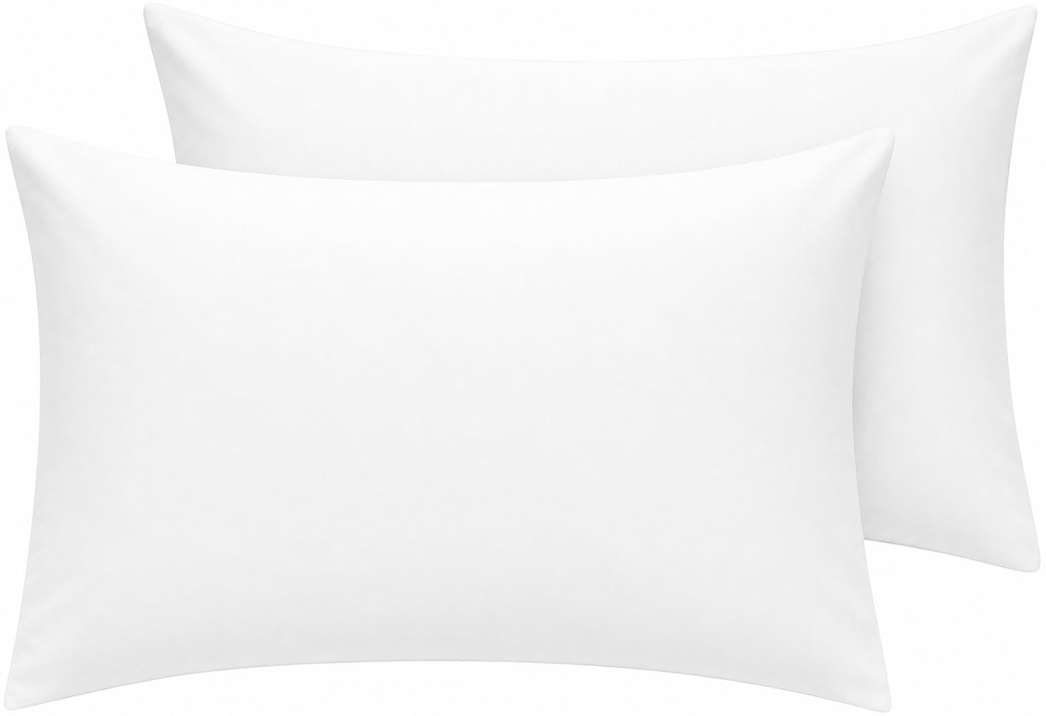 Nightzone White Pillowcase Pack Of 2 Housewife Luxury Percale Pillowcase 50X75cm 100% Polycotton Plain Dyed Pillow Cases (50 X 75 Cm, )