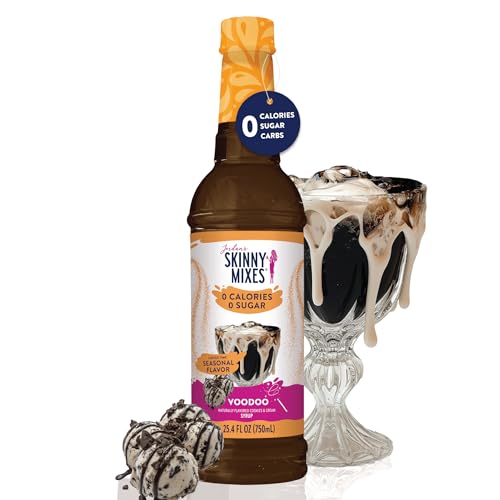 Image of Jordan's Skinny Mixes Sugar Free Coffee Syrup, Holiday Voodoo Cookies & Cream Coffee Flavoring Syrup, Zero Calorie Drink Mix for Lattes, Baking, Protein Shake, Dairy & Gluten Free, Kosher, 25.4 Fl Oz