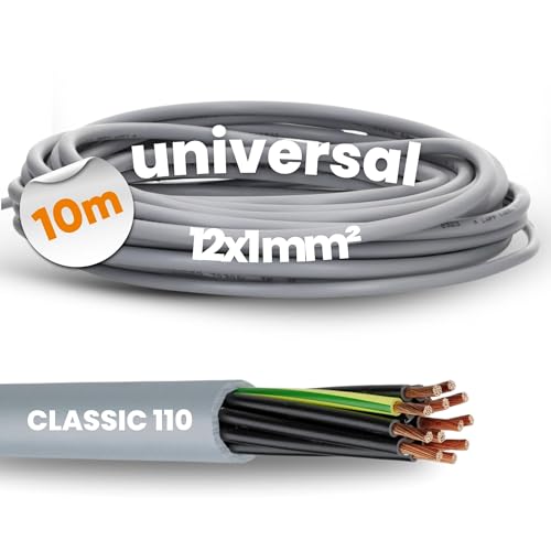 10 Meter Lapp 1119212 Ölflex Classic 110 PVC-Steuerleitung 12x1 mm² mit grün-gelben Schutzleiter 12G1,0 mm² I Steuerkabel 12 adrig I Kabel 12 adrig