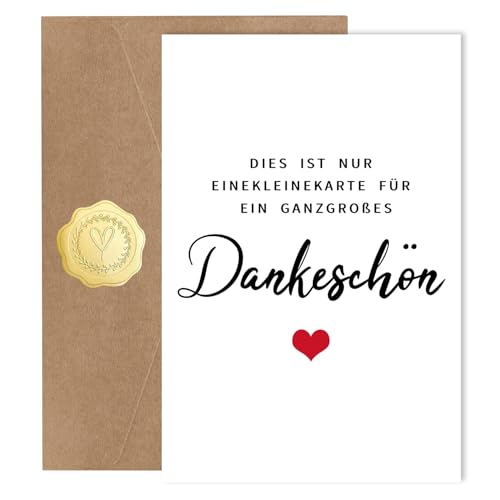 NPCSWXQ Dankeschön Geschenke mit Umschlägen und Aufklebern,Danke skarte Klappkarte einfache, lustigâ€¦ – Vignette