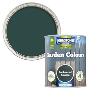Johnstone's - Garden Colours Fence Paint - Enchanted Garden | Exterior Wood Paint for Shed, Outdoor Furniture | Weathershield, Fade Resistant, Quick Drying | 12m2 Coverage per Litre | 1 L