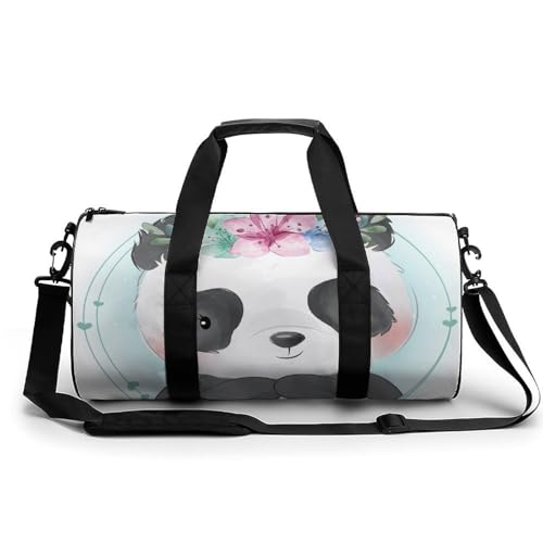Sac de sport Panda Timide, sac de voyage et week-end duffel polyvalent de 45x23x23cm