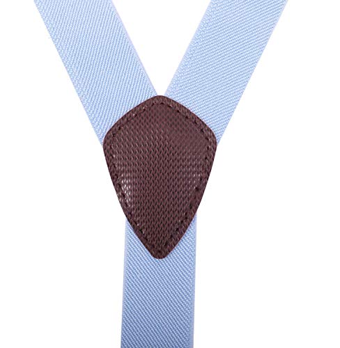 ORSKY Baby Boys' Bow Tie and Suspenders Set Adjustable Elastic 24" Blue
