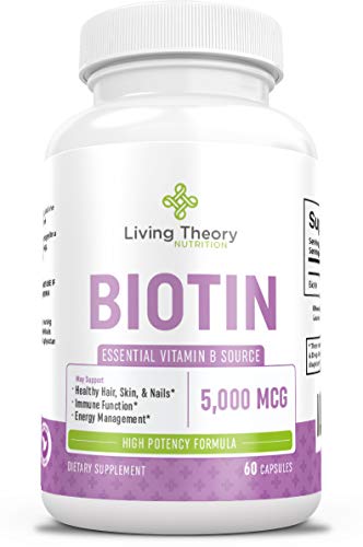 High Potency Maximum Strength Pure Biotin 5000 Mcg for Faster Hair Growth & Strong Nails Vitamin Grow Prenatal Pills - 60 Count - Biotina Vitaminas para El Cabello High Potency Maximum Strength Pure Biotin 5000 Mcg for Faster Hair Growth & Strong Nails Vitamin Grow Prenatal Pills - 60 Count - Biotina Vitaminas para El Cabello
