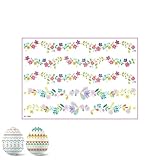 Ostern Streifen Aufkleber - Glitzer Aufkleber für Ostern, wasserdichte Hase & Ei Vinyl Aufkleber für Scrapbooking, DIY Handwerk, Kerzen, Junk Journals, Party Dekorationen