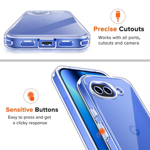 Image of ivoler 3-in-1 Case for Google Pixel 10a 6.3 inch, Clear