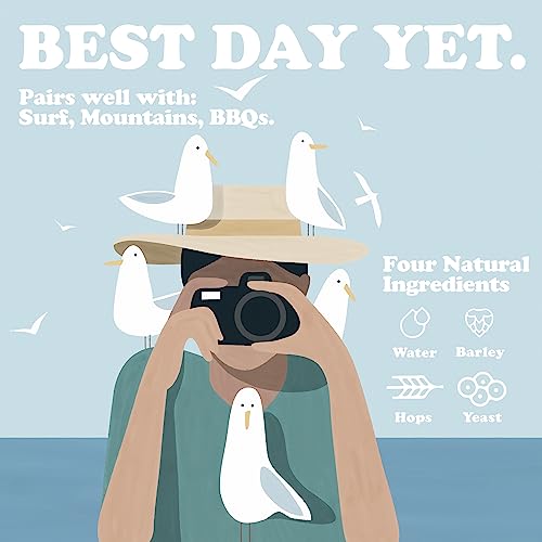Best Day Brewing Genuine Non-Alcoholic Craft Beer - Hazy IPA 12 Pack (12 Fl Oz Cans) - Full Flavor, Low-Calorie - All-Natural Ingredients - Thumbnail 4