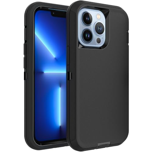 Image of Case for iPhone 13 Pro Max, Heavy-Duty Tough Rugged Shockproof Drop Protective Cover Phone Cases, Black