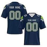 Custom Football Jersey Personalized Name Number Practice Shirt Customized Team Player Uniform for Men Women Youth