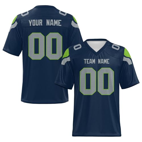 Custom Football Jersey Personalized Name Number Practice Shirt Customized Team Player Uniform for Men Women Youth