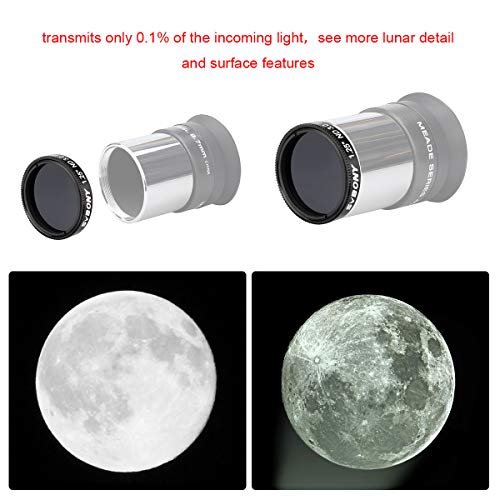 Svbony Sv139 Telescope Filter Moon Filter 0.1 Percent Transmission 1.25 Inch Nd1000 Nutral Density Filter For Telescope Eyepiece Reduce Moon Surfaces Overall Brightness #TOP4
