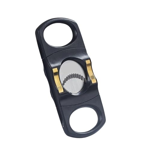 VYSLZ Cigarrskärare guillotin, 28 mm stort kaliber tandat blad, metall bärbart manuellt fickverktygsset (A)