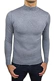 evoga maglioncino lupetto uomo grigio chiaro maglia pullover slim fit (m)