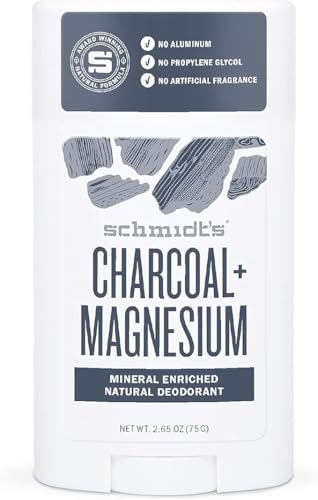 Schmidt's Deodorant Stick Vegan, Kohle & Magnesium, 75 g/ 58ml