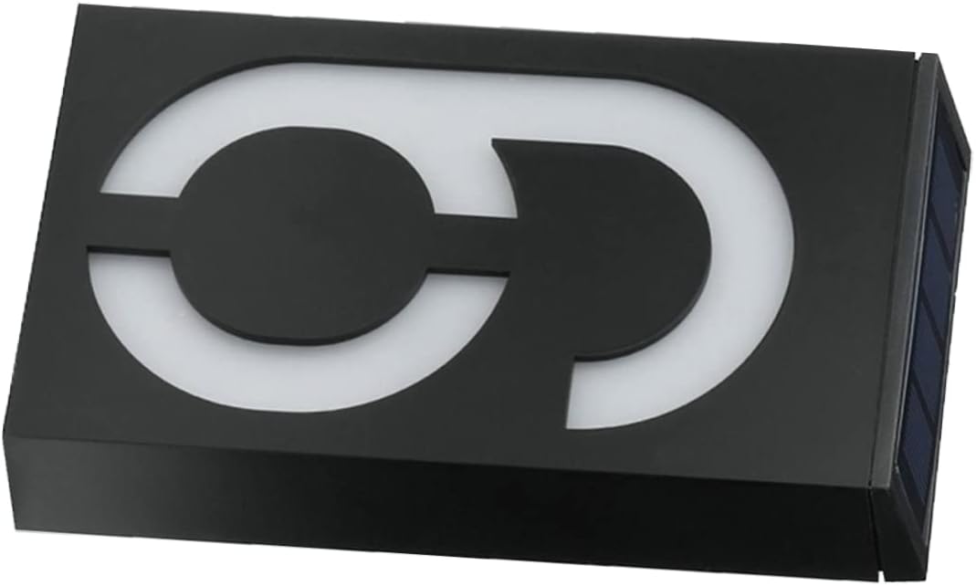 DOITOOL 2pcs 6 Led Door Number Light 6 Digits Solar-powered Address Sign Easy Install for House