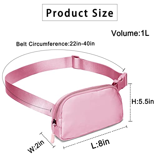 Amazerbst Fanny Pack, Everywhere Belt Bag,40 Inch Adjustable Strap for Women and Men,Waterproof