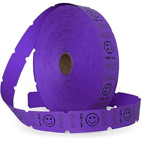 Henry Dots Raffle Tickets - Purple Smile Single Roll - Roll of 2000 Smile Raffle Tickets (Purple) Cover