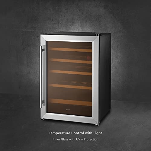 Image of Kaff 50 L Single Door Desktop Fridge (KWC 62, Wine Cooler, Black)