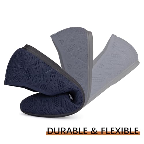 Image of Frank Mully Women's Ballet Flat Shoes Knit Dress Shoes Round Toe Slip On Ballerina Flats for Woman Low Wedge Comfort Soft