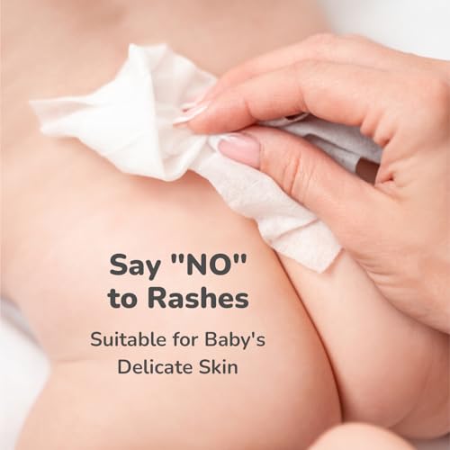 Image of R for Rabbit Feather 40 Baby Wet Wipes for new born Combo Pack of 4